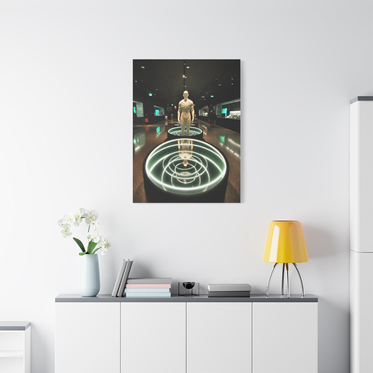 Cosmic Core Human Sculpture Wall Art & Canvas Print