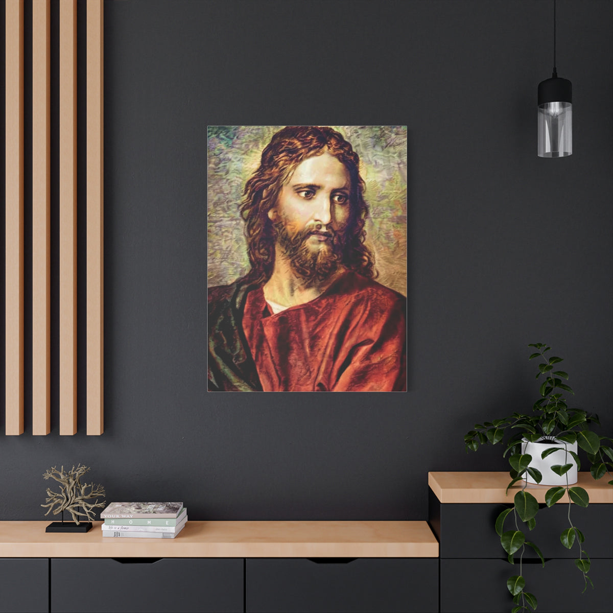 Classical Portrait of Christ Sacred Gaze Wall Art & Canvas Print