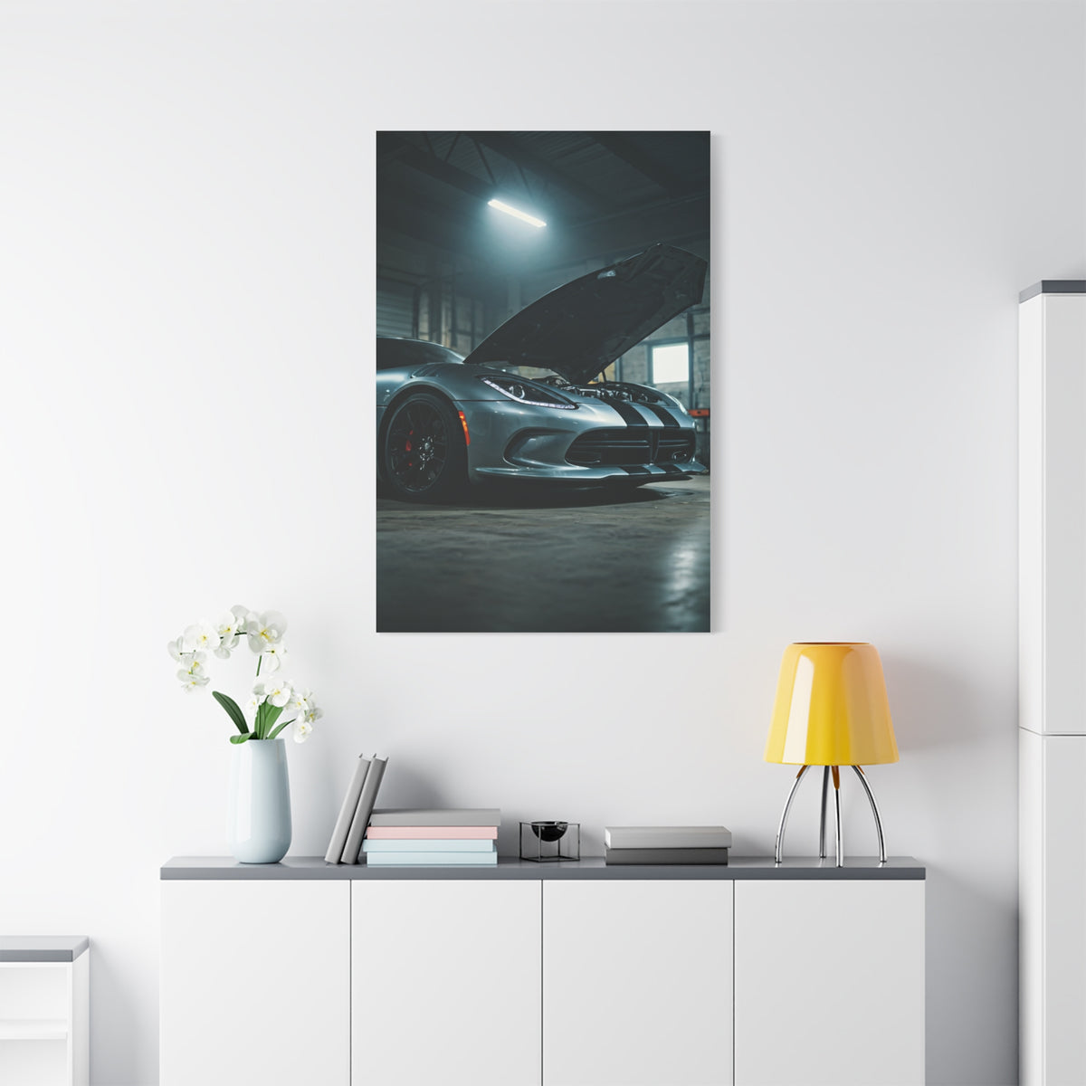 Dodge Viper Industrial Garage Power Presence Wall Art & Canvas Prints