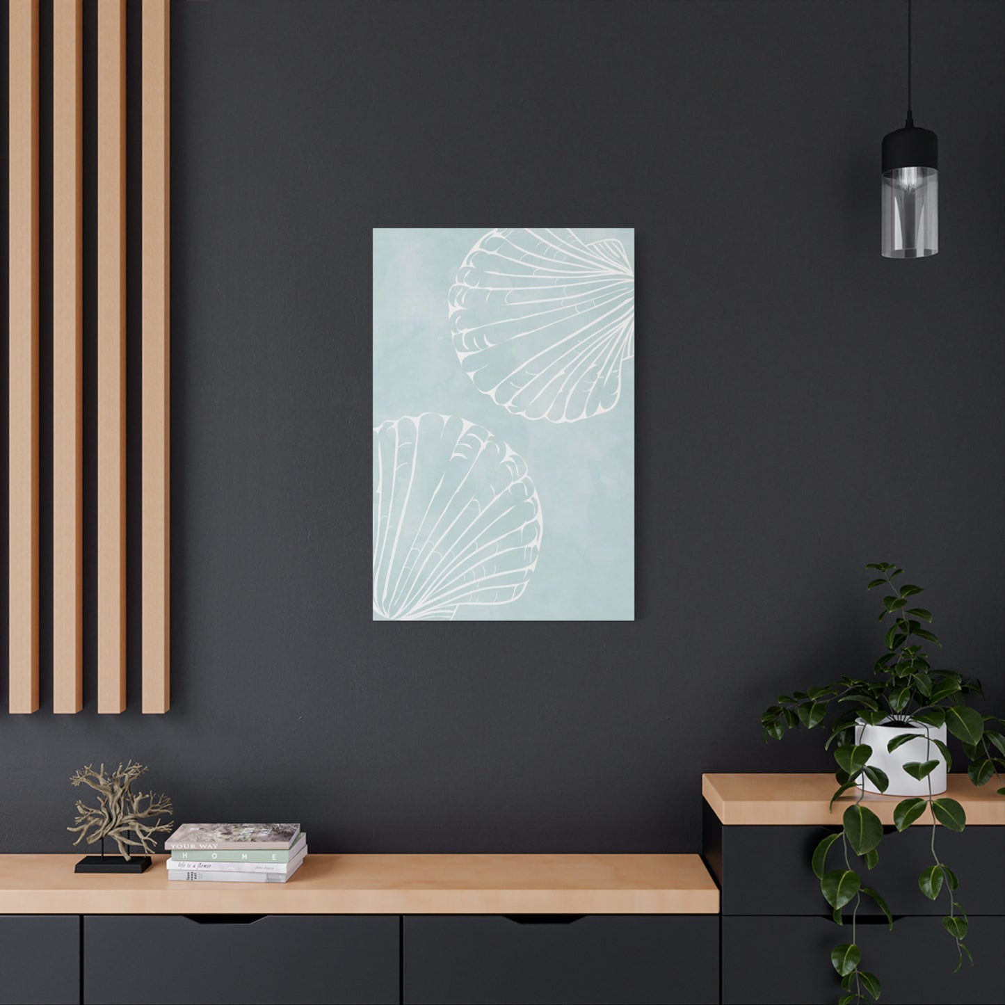 Blue Shell Painting Wall Art & Canvas Prints