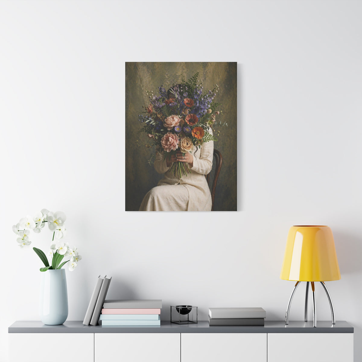 Concealed Identity Floral Portrait Wall Art & Canvas Print