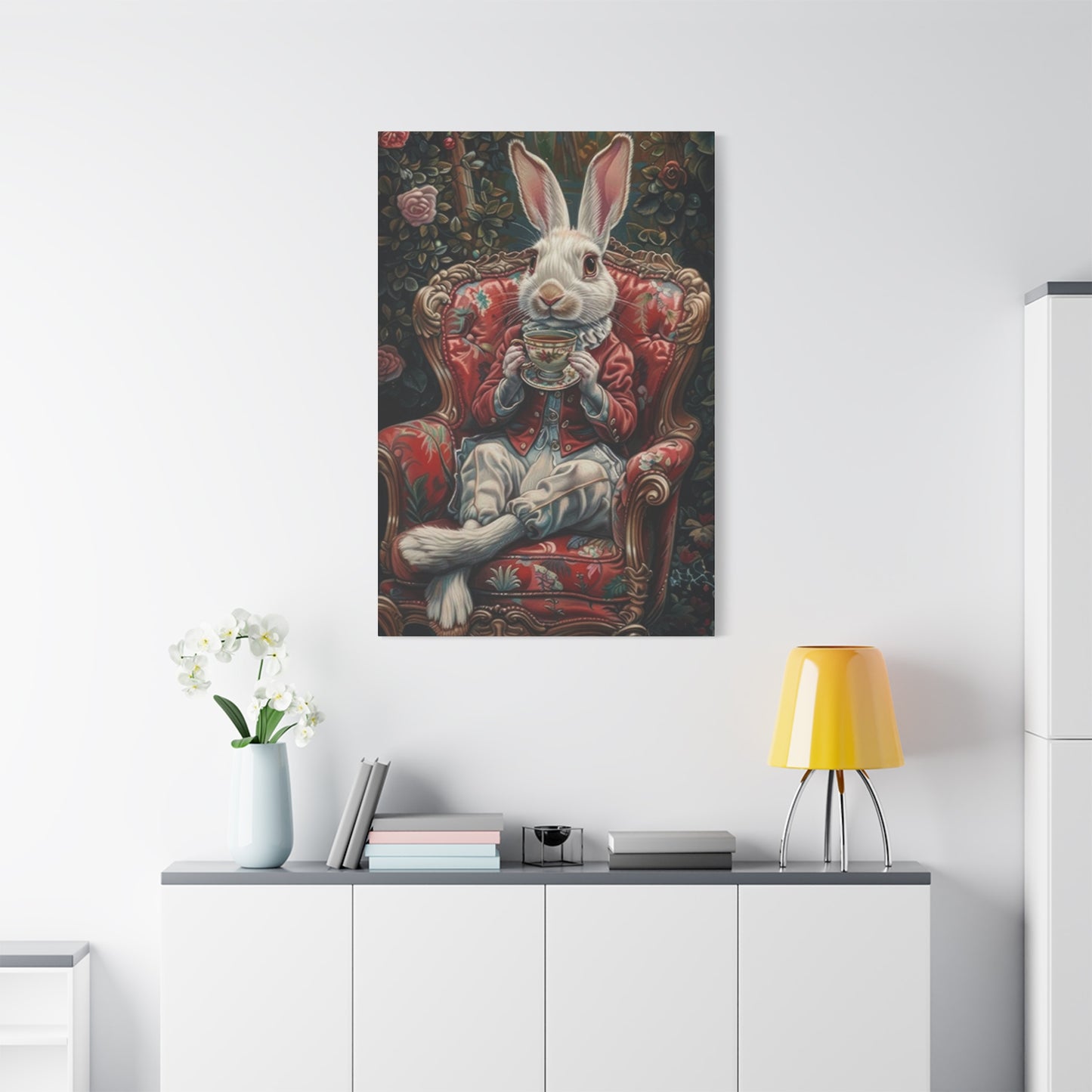 Small White Rabbit King Wall Art & Canvas Prints
