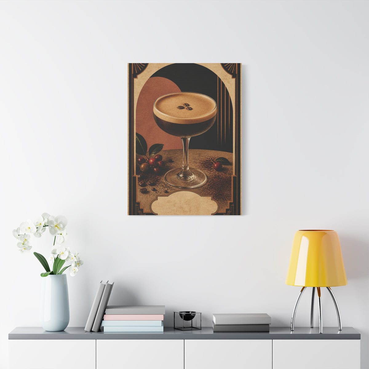 Espresso Martini Deco Poster Wall Art & Canvas Print