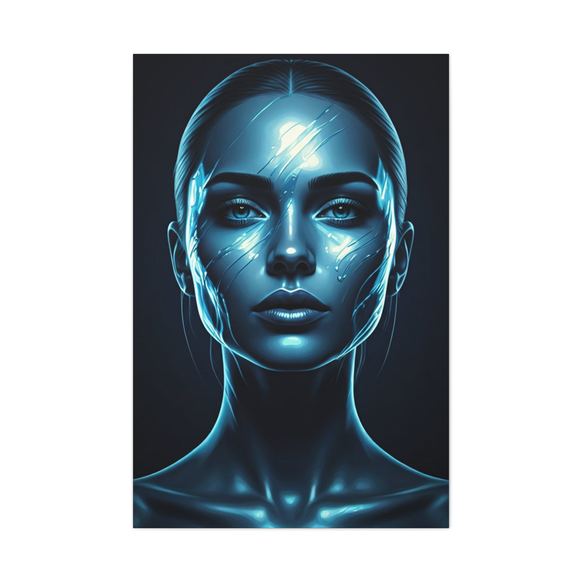 Luminous Blue Serenity Portrait Wall Art & Canvas Prints