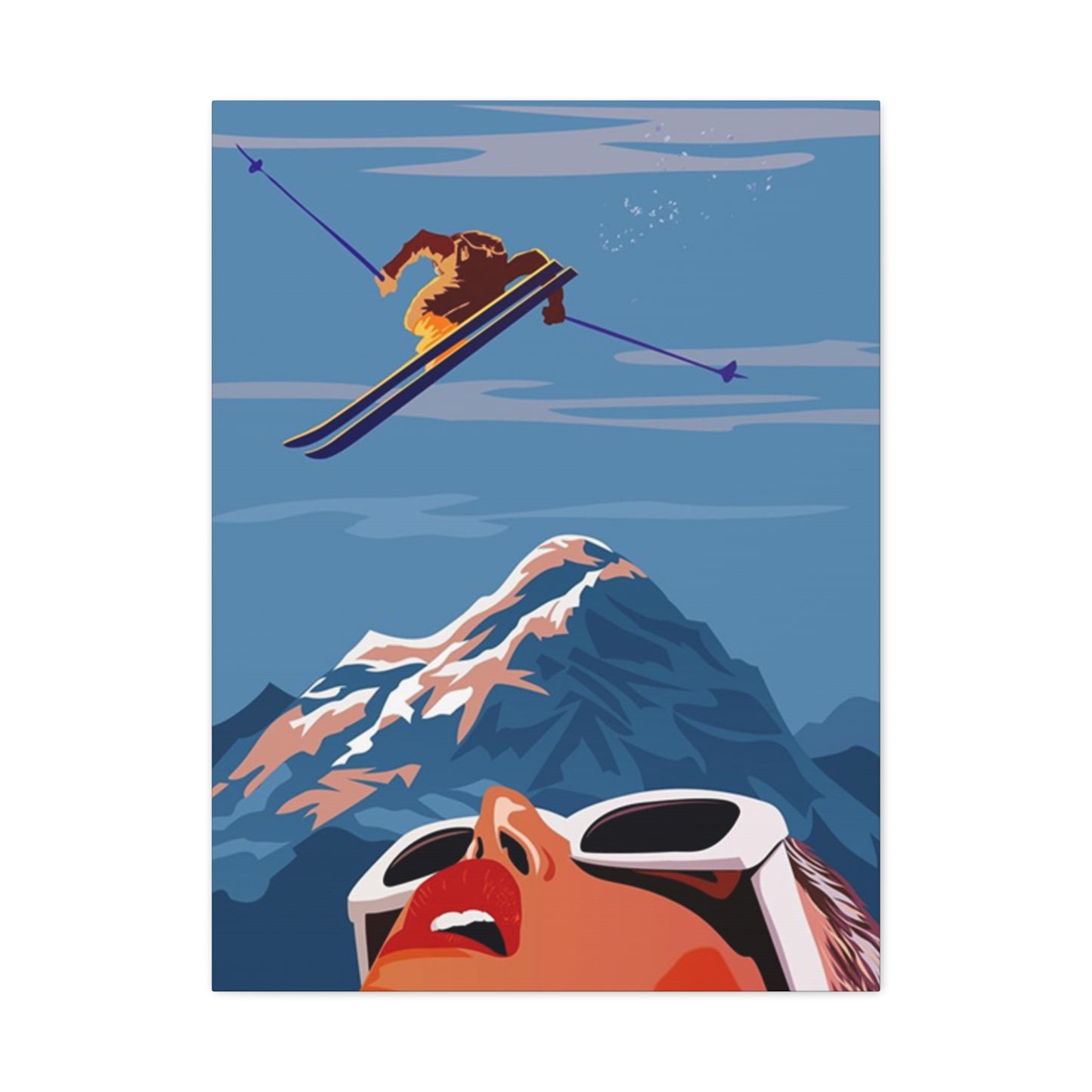 Skiing Poster Wall Art & Canvas Prints