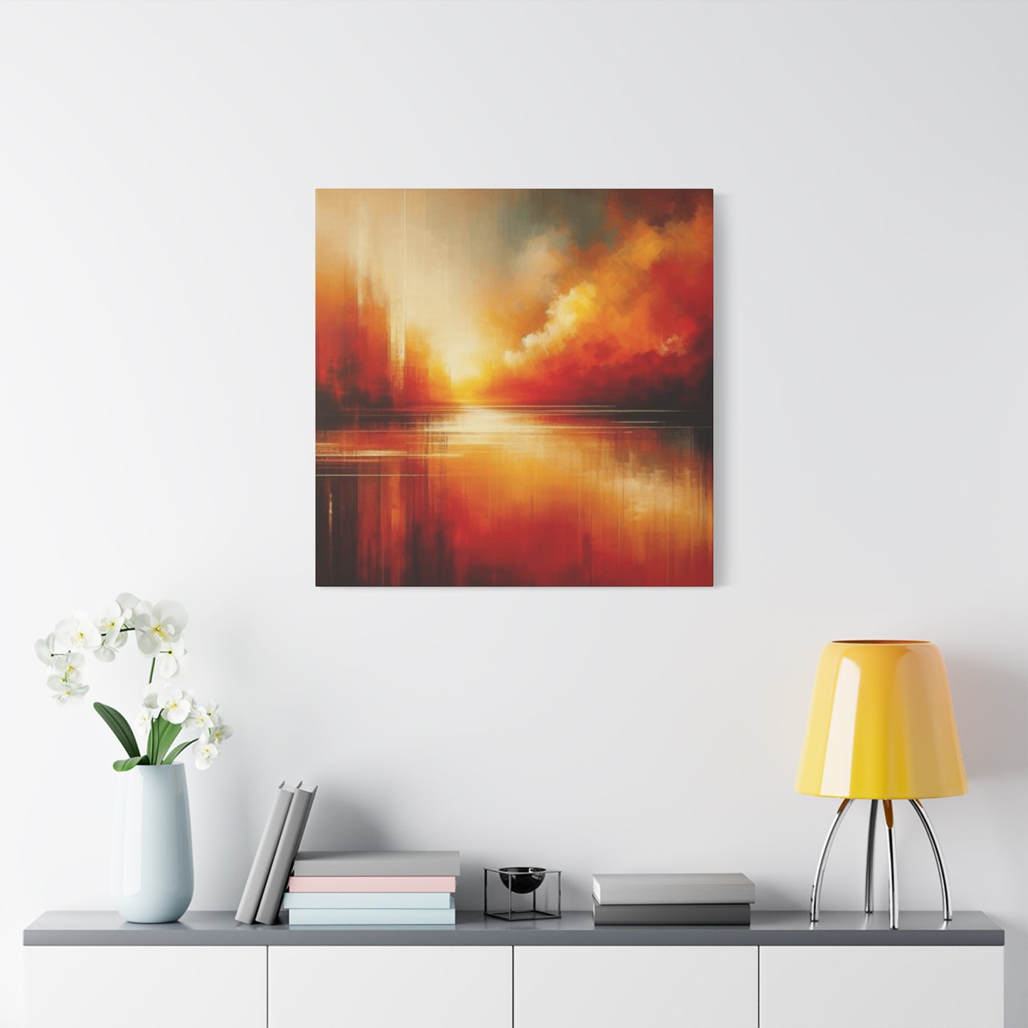 Bright Sunset Sky on River Wall Art & Canvas Prints