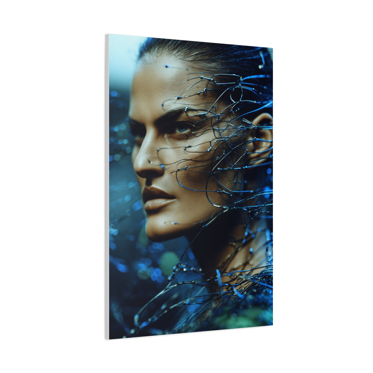 Futuristic Cyberpunk Fashion Portrait Wall Art & Canvas Print