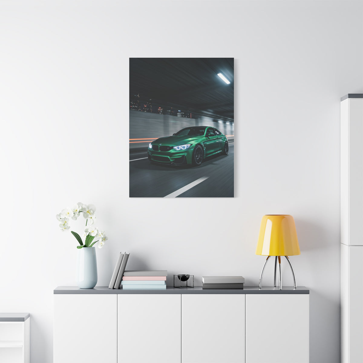 BMW M4 City Tunnel Motion Blur Wall Art & Canvas Prints