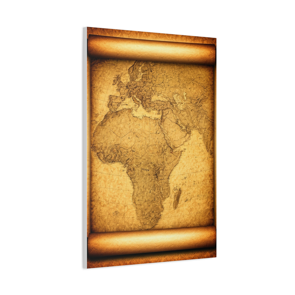 Antique Parchment World Map Wall Art & Canvas Prints