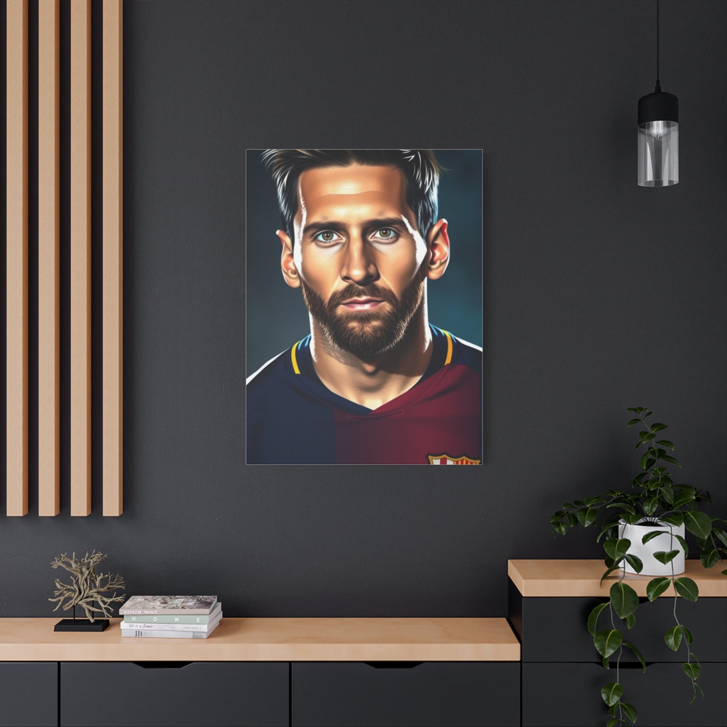 Messi: The Artistic Virtuoso Canvas Wall Art & Canvas Print