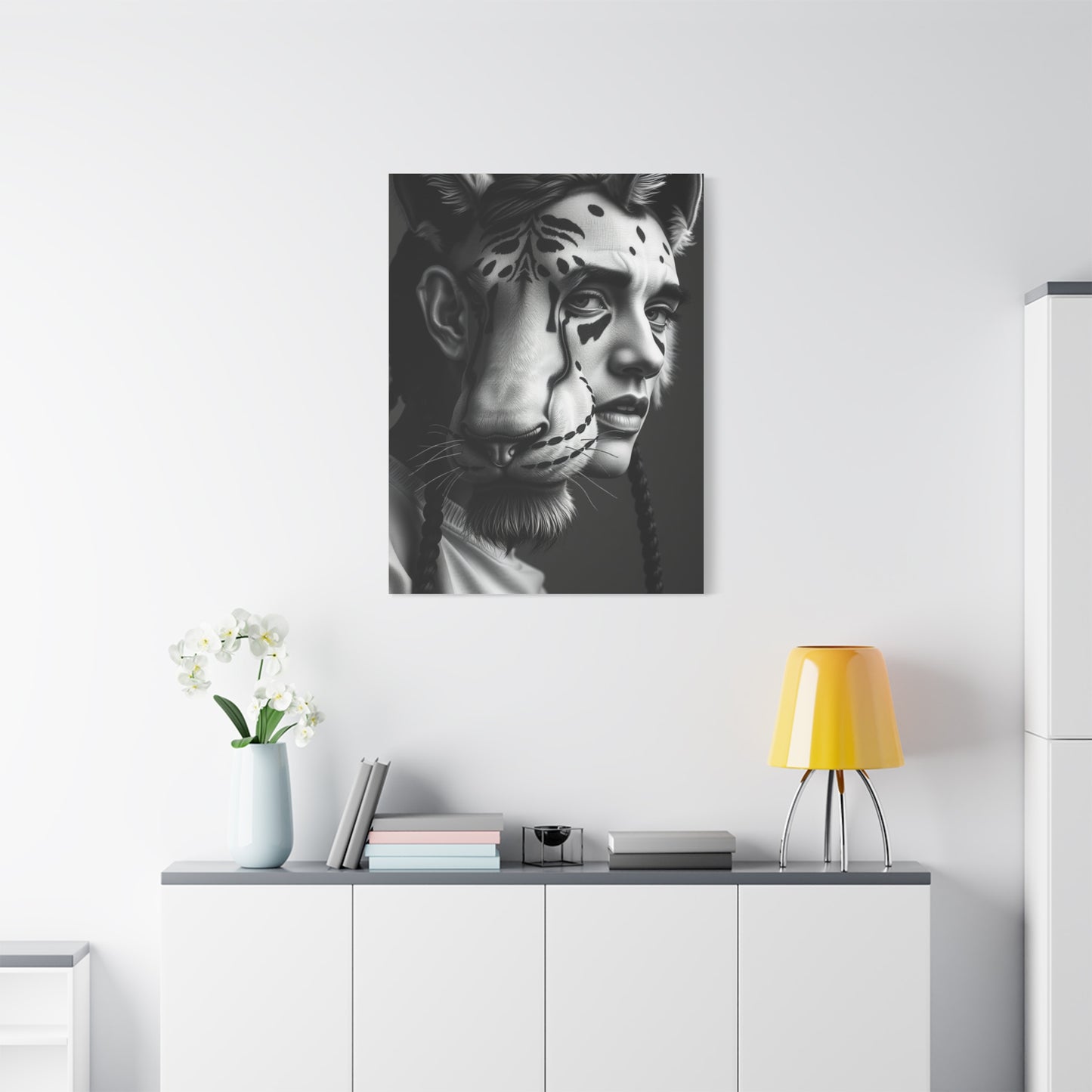 Black and White Illustrations Art Supreme Canvas Wall Art & Canvas Print