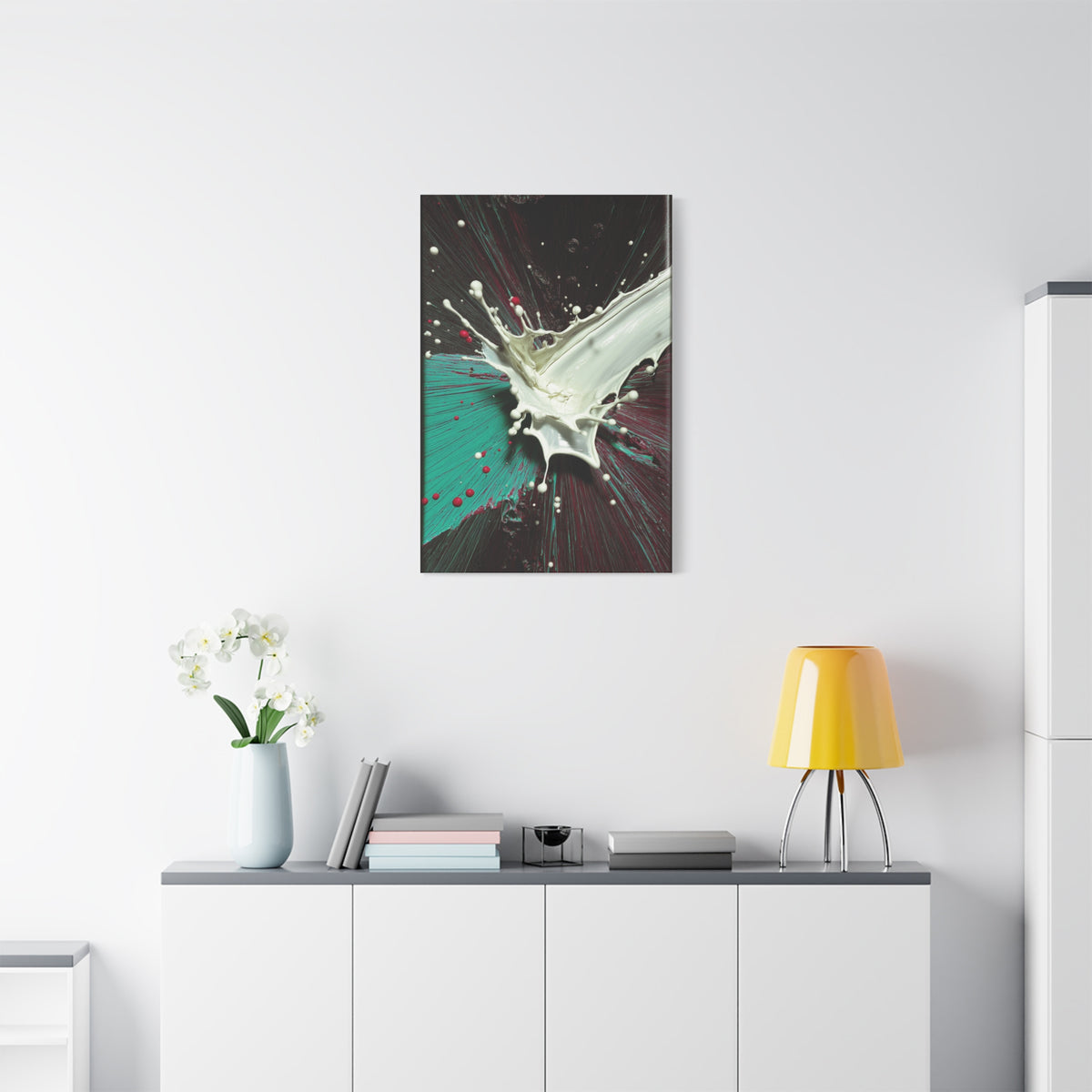 Abstract Liquid Paint Impact Wall Art & Canvas Print