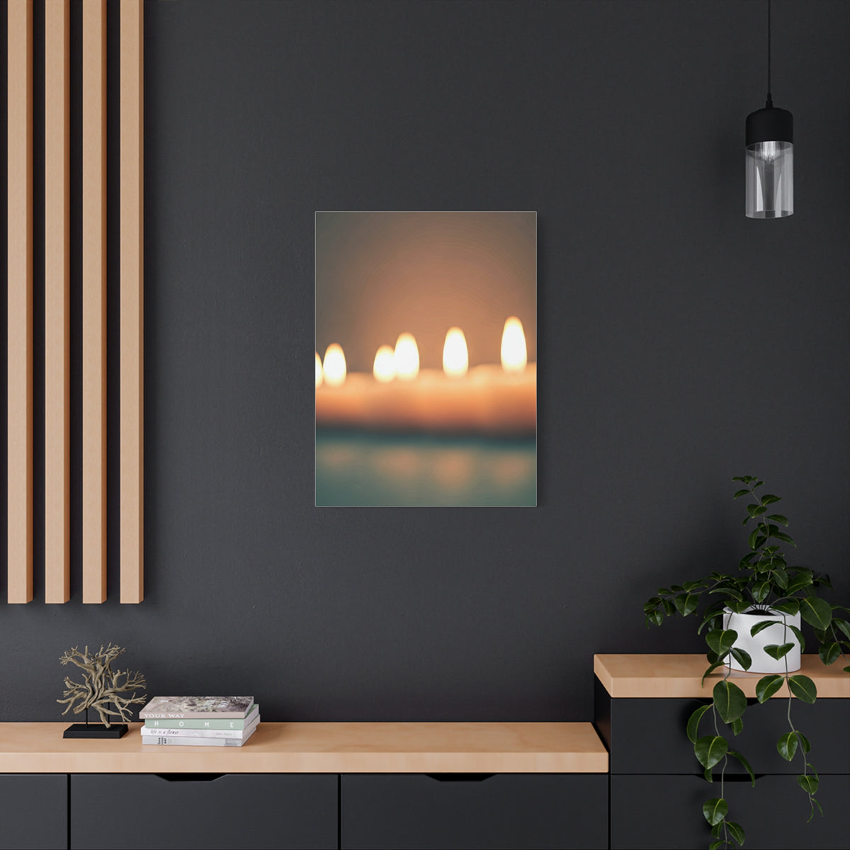 Warm Candlelight Glow Minimal Art Wall Art & Canvas Prints