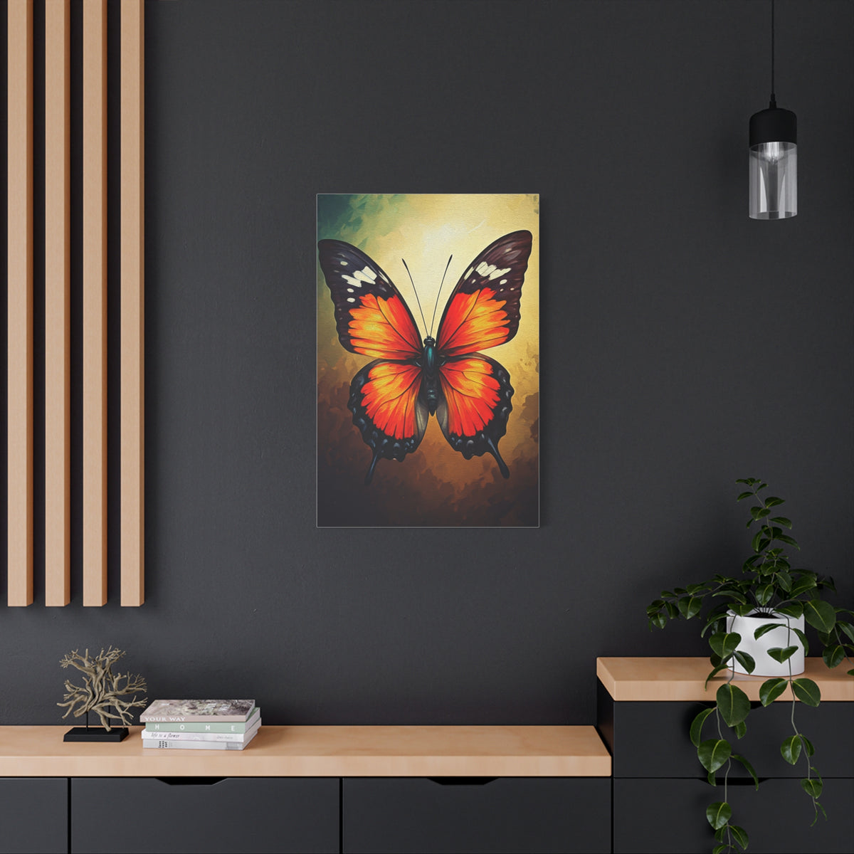Golden Glow Butterfly Artwork Wall Art & Canvas Prints