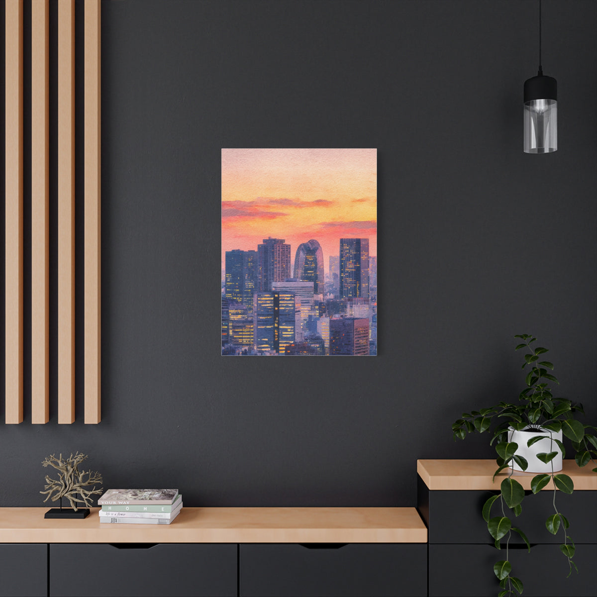 Tokyo Skyline Sunset Glow Wall Art & Canvas Print