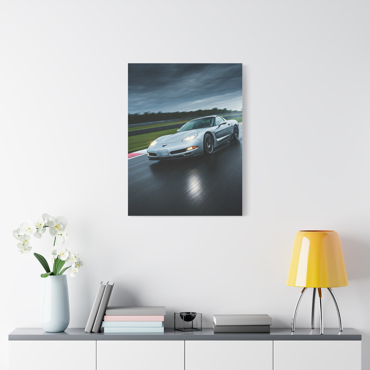 2001 Chevrolet Corvette C5 Z06 Wet Track Performance Wall Art & Canvas Prints