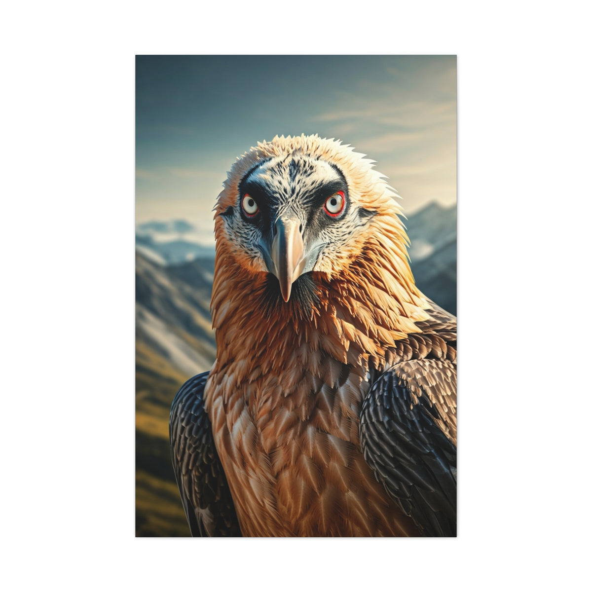 Majestic Mountain Falcon Portrait Wall Art & Canvas Prints