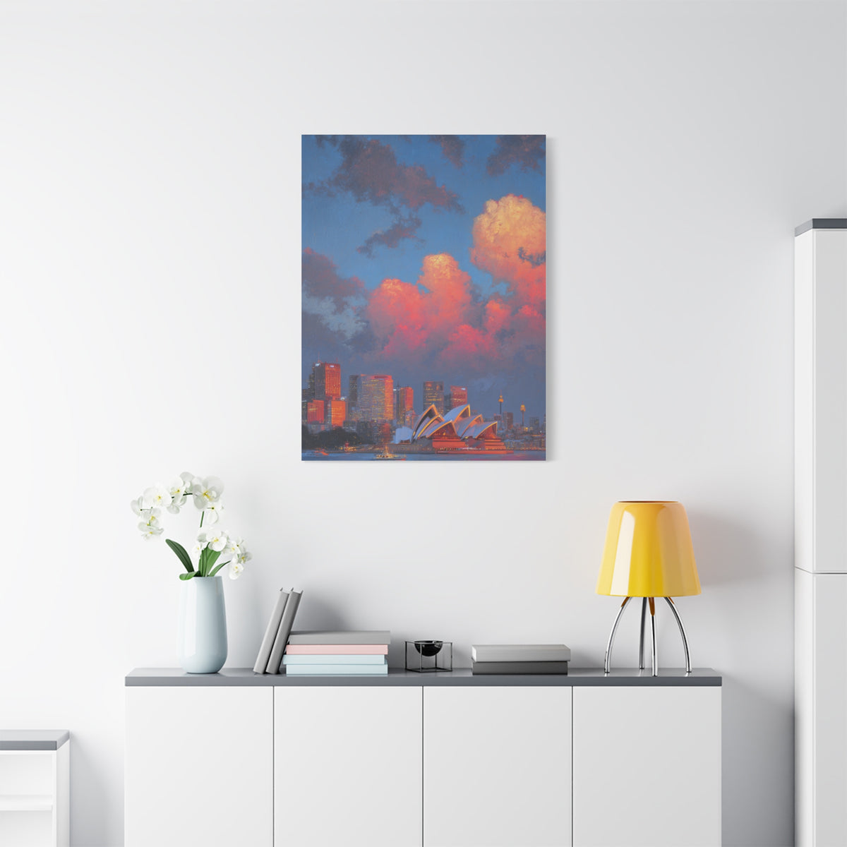 Sydney Opera House Sunset Skyline Wall Art & Canvas Print