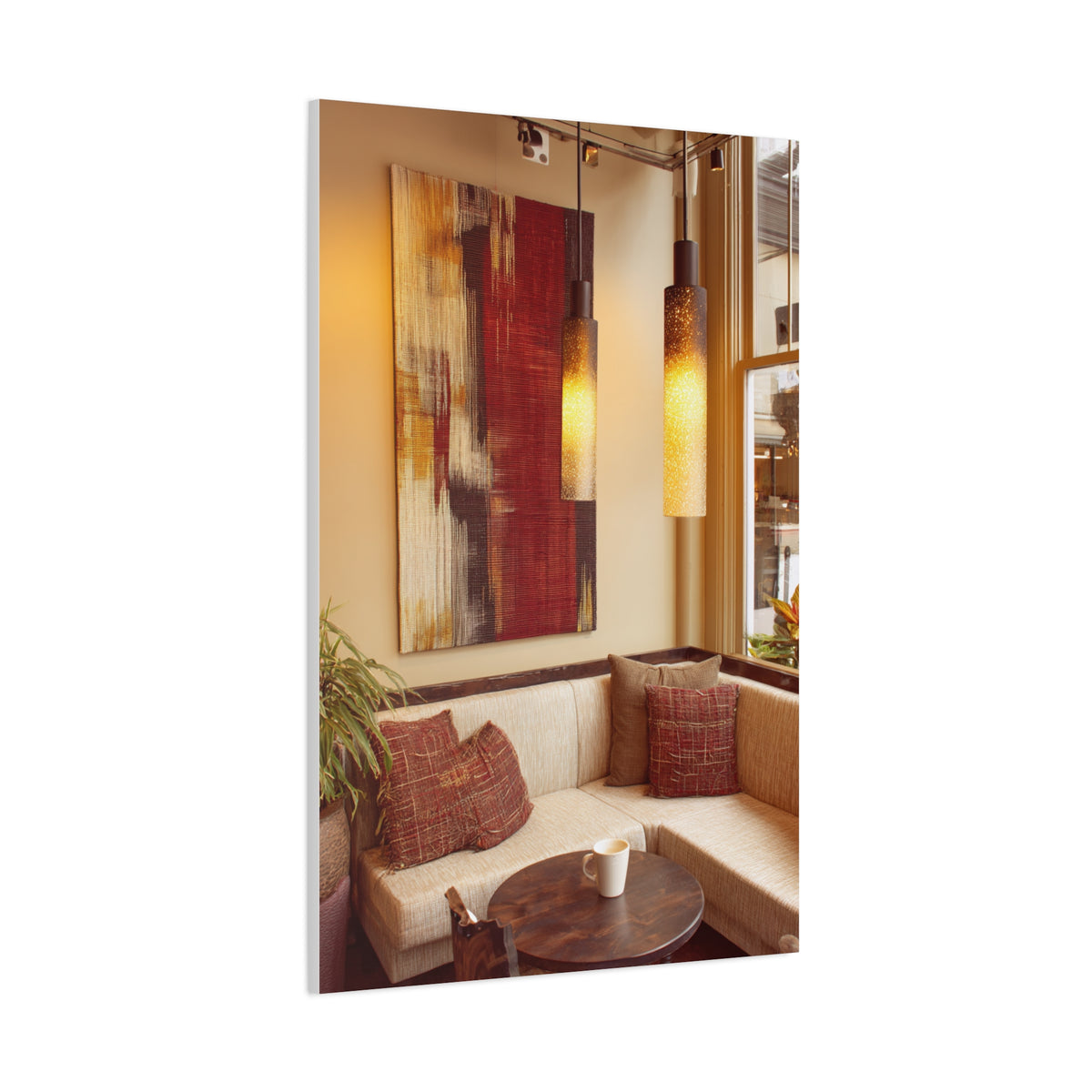 Woven Fiber Art Inspired Abstract Wall Art & Canvas Print
