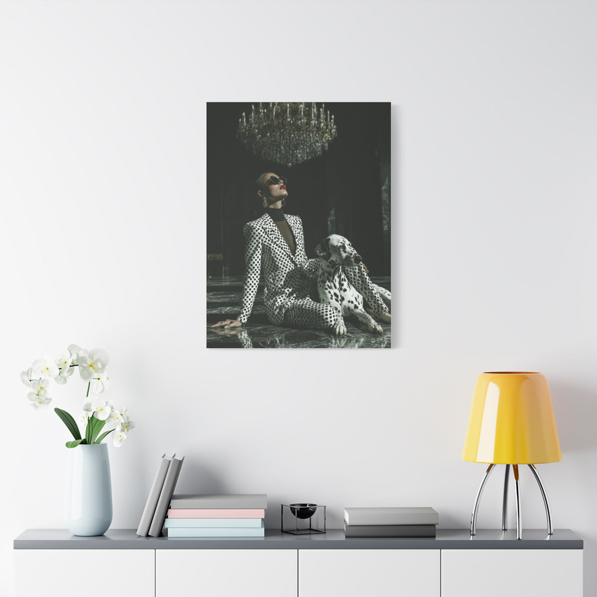 Dalmatian Fashion Editorial Portrait Wall Art & Canvas Print