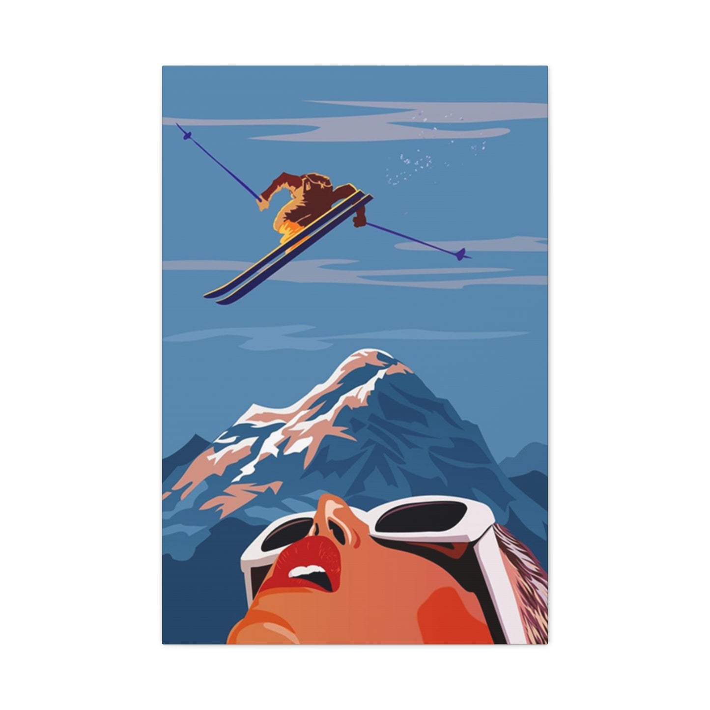 Skiing Poster Wall Art & Canvas Prints