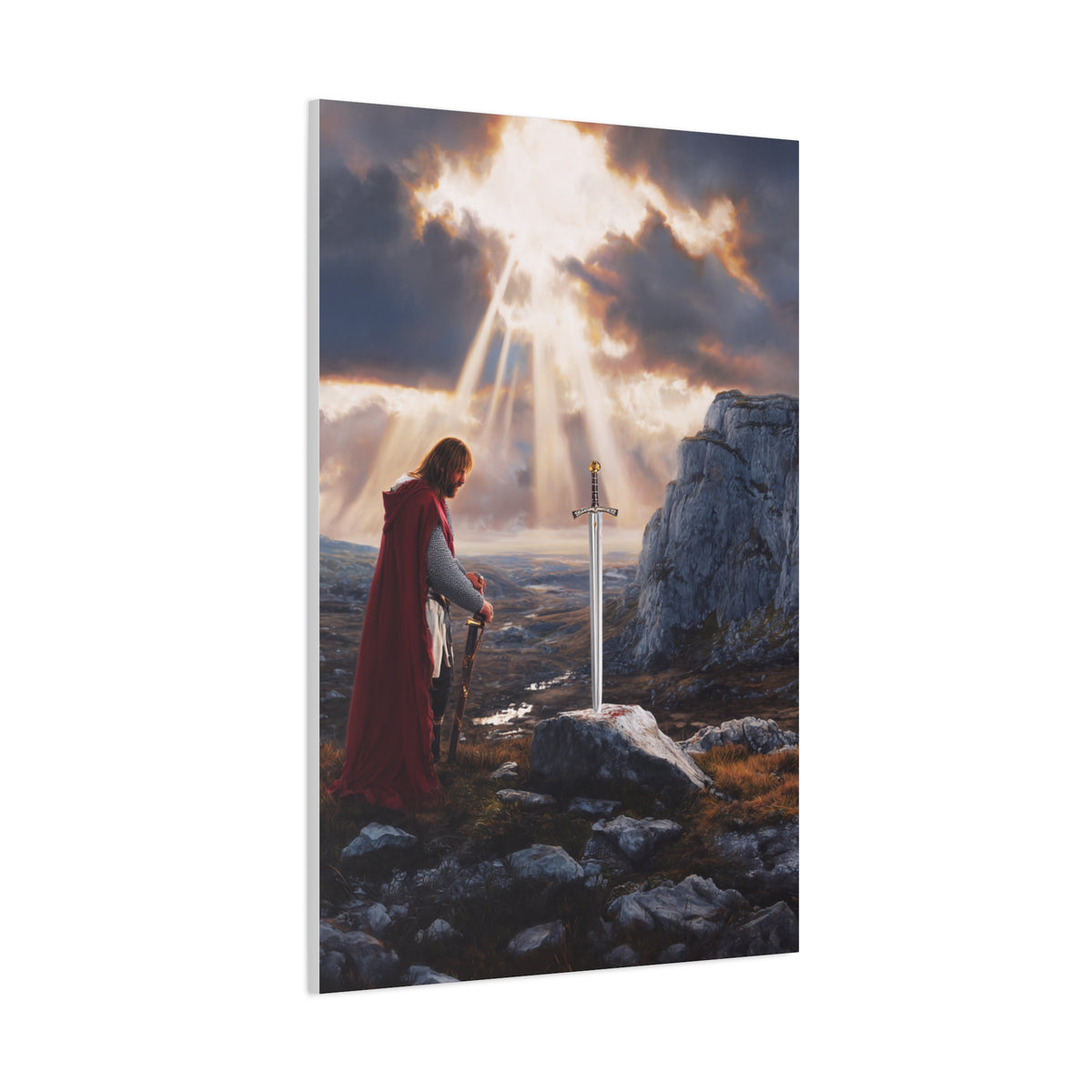 King Arthur and the Sword Excalibur Sacred Moment Wall Art & Canvas Print
