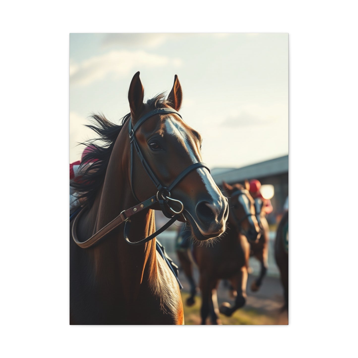 Masterpiece Candid Horse Racing Art Vision Wall Art & Canvas Print