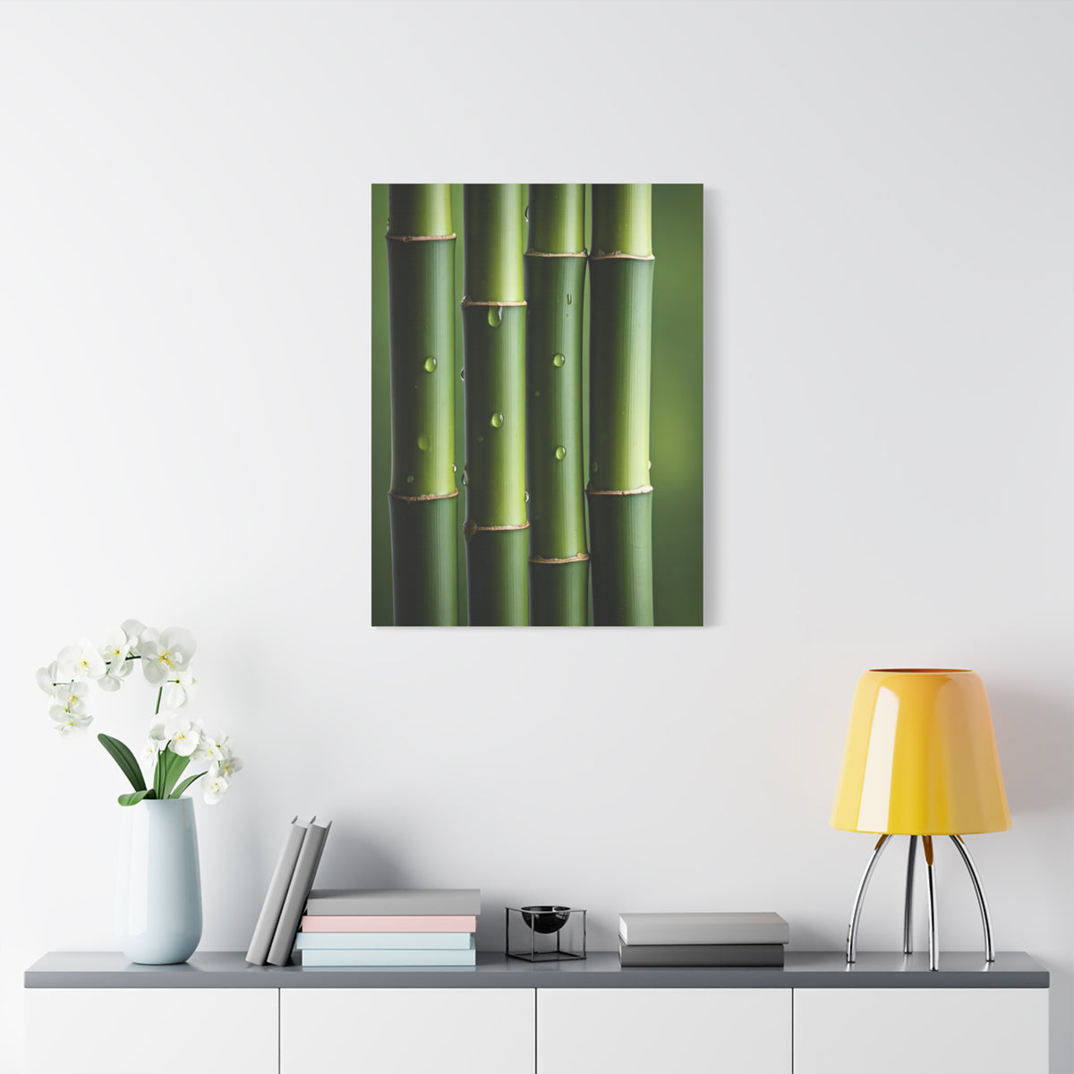 Green Bamboo Stalks Natural Zen Wall Art & Canvas Prints