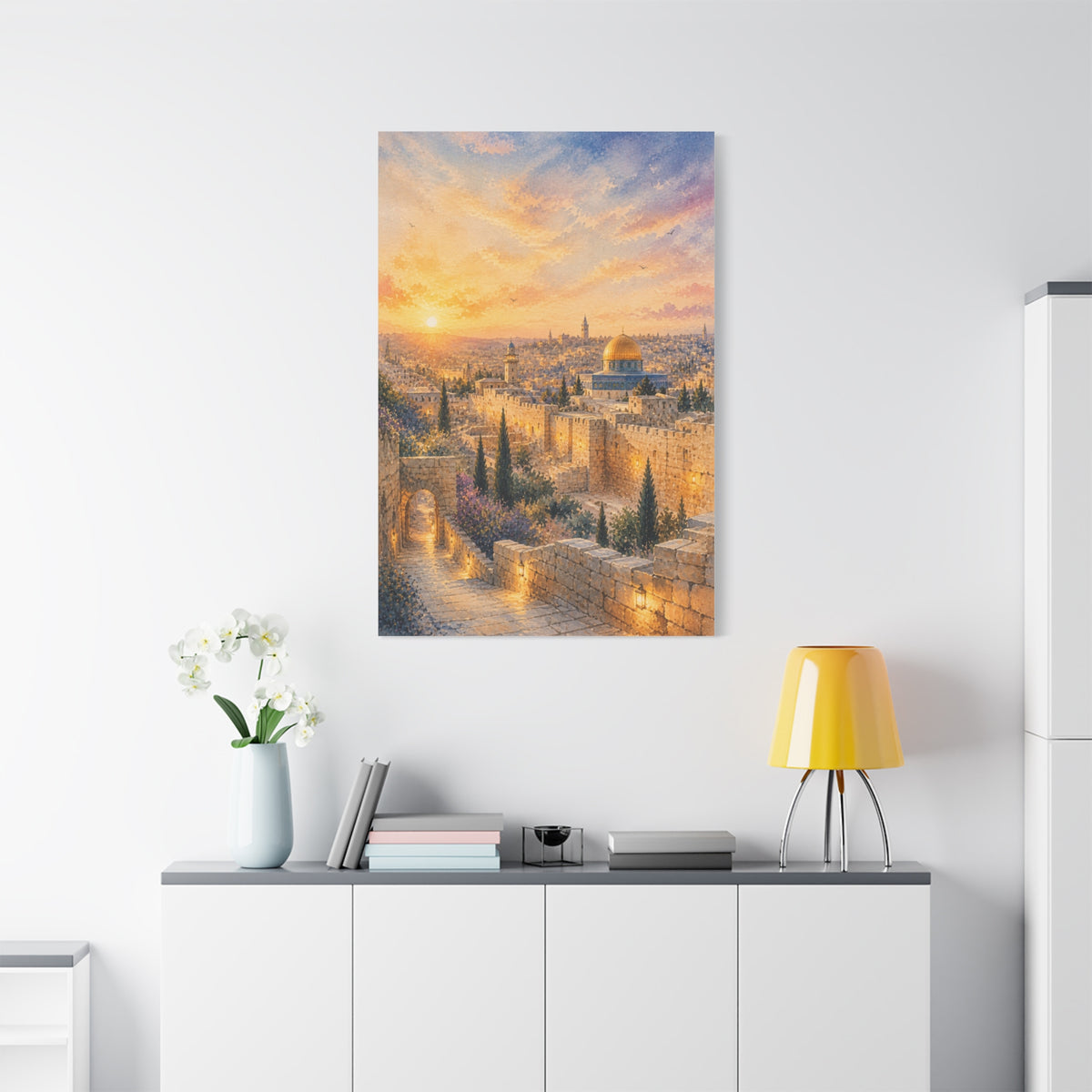 Jerusalem Golden Sunset Wall Art & Canvas Print