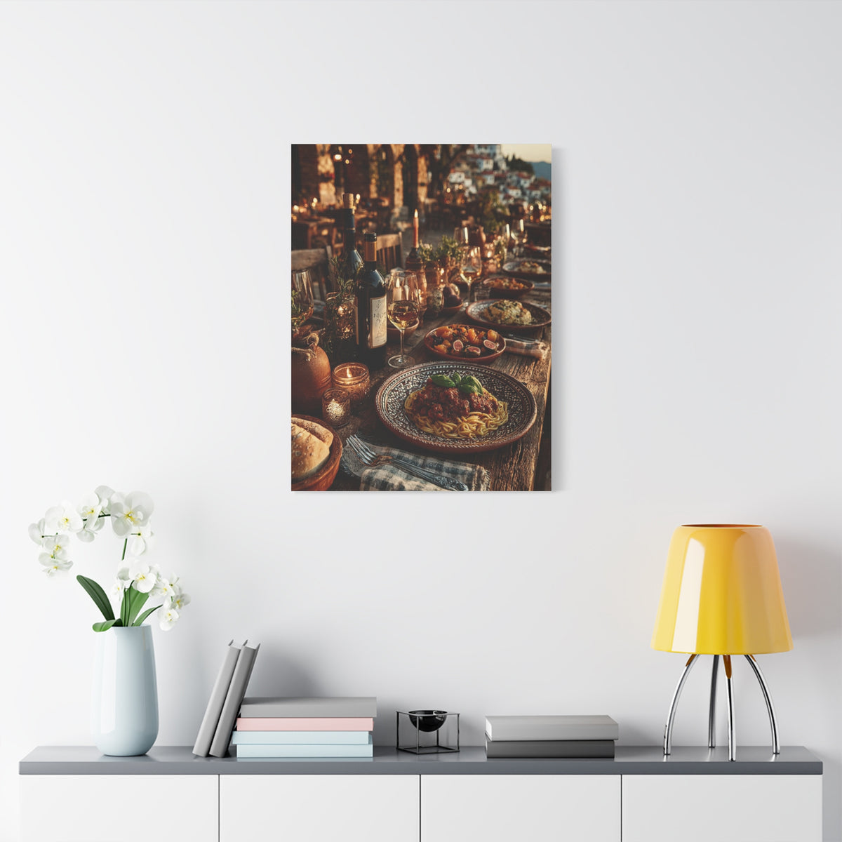 Italian Al Fresco Dinner Table Wall Art & Canvas Print