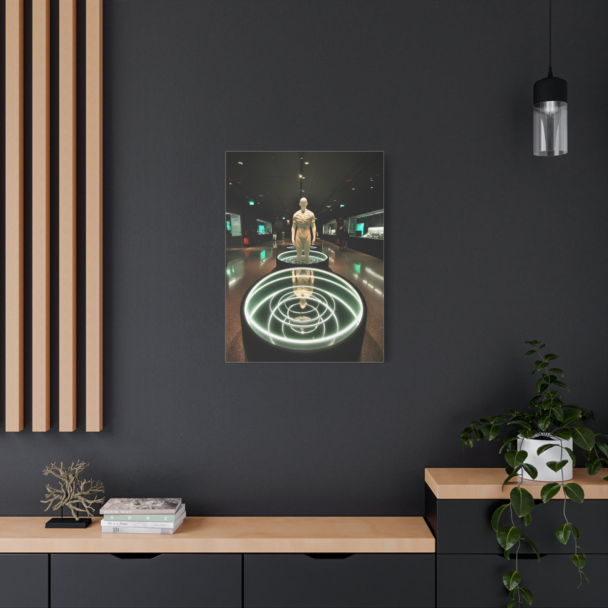 Cosmic Core Human Sculpture Wall Art & Canvas Print