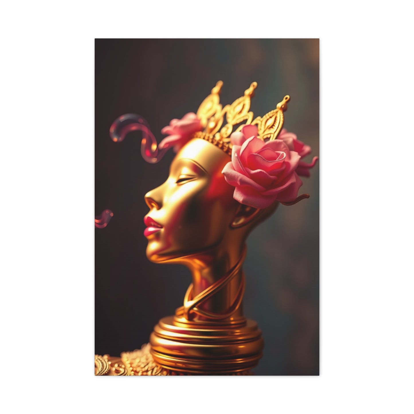 Vision Gold & Pink Art Art Wall Art & Canvas Print