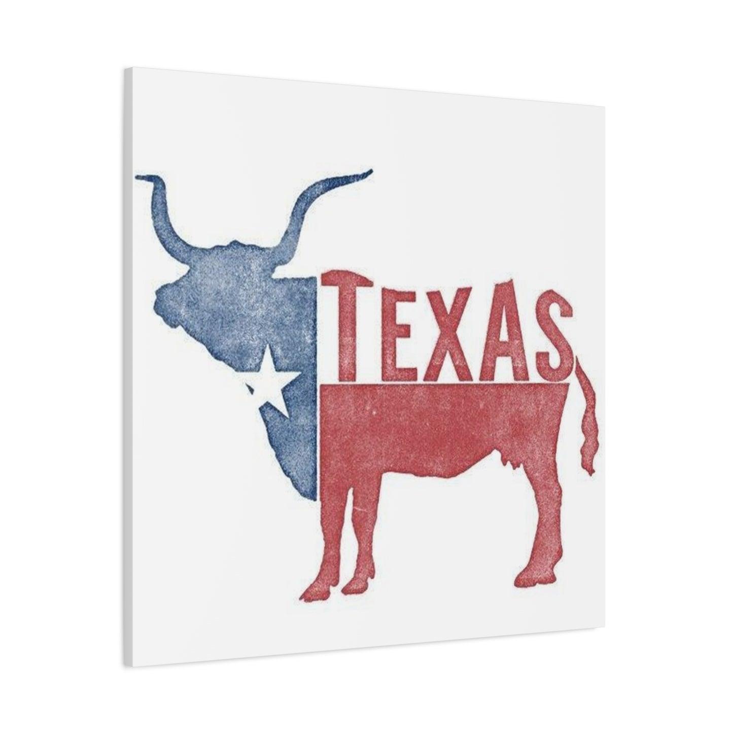 Bull American Flag Texas Poster Wall Art & Canvas Prints