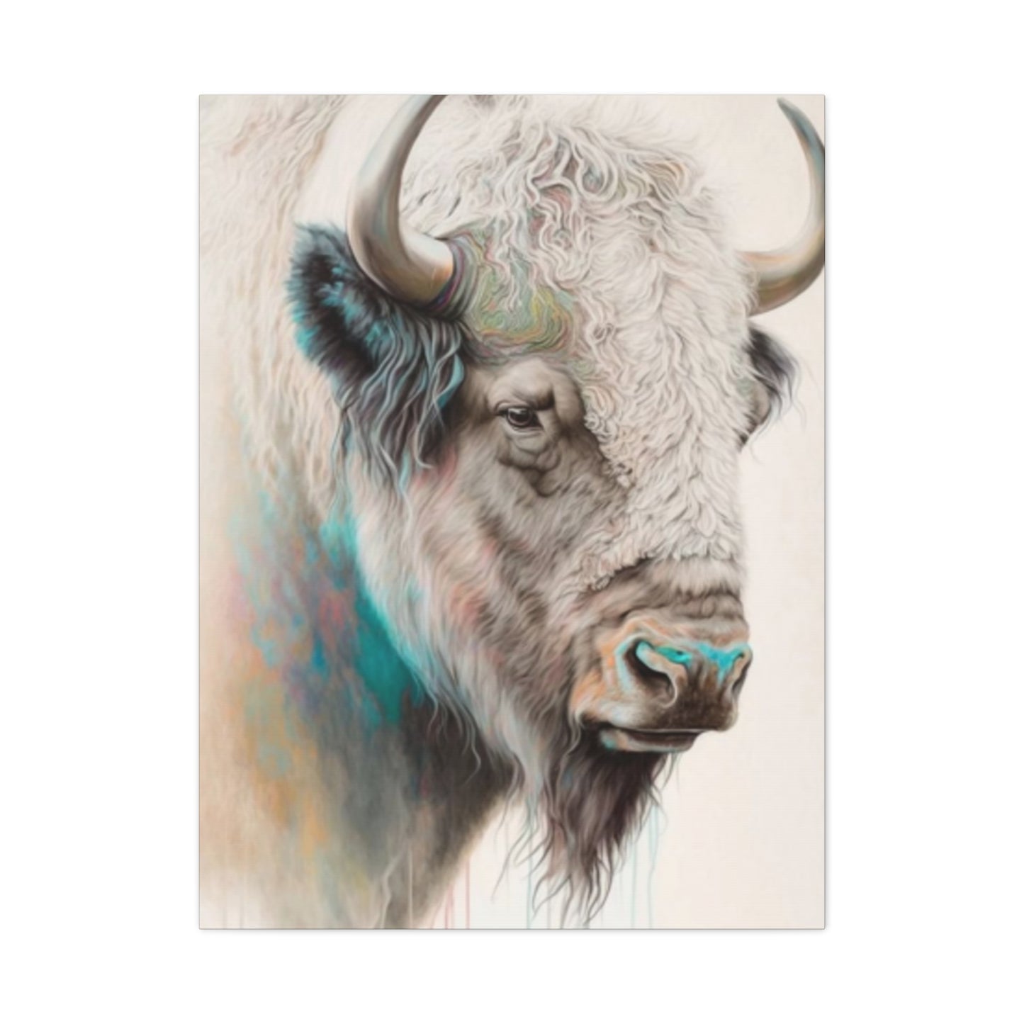 White Bison Portrait Wall Art & Canvas Prints