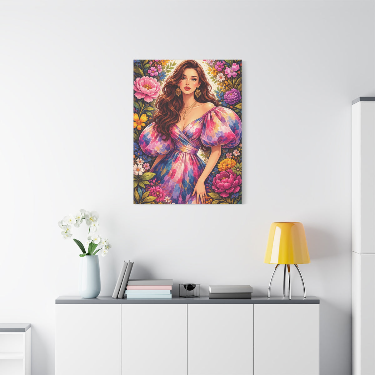 Fashion-Forward Feminine Floral Wall Art & Canvas Print