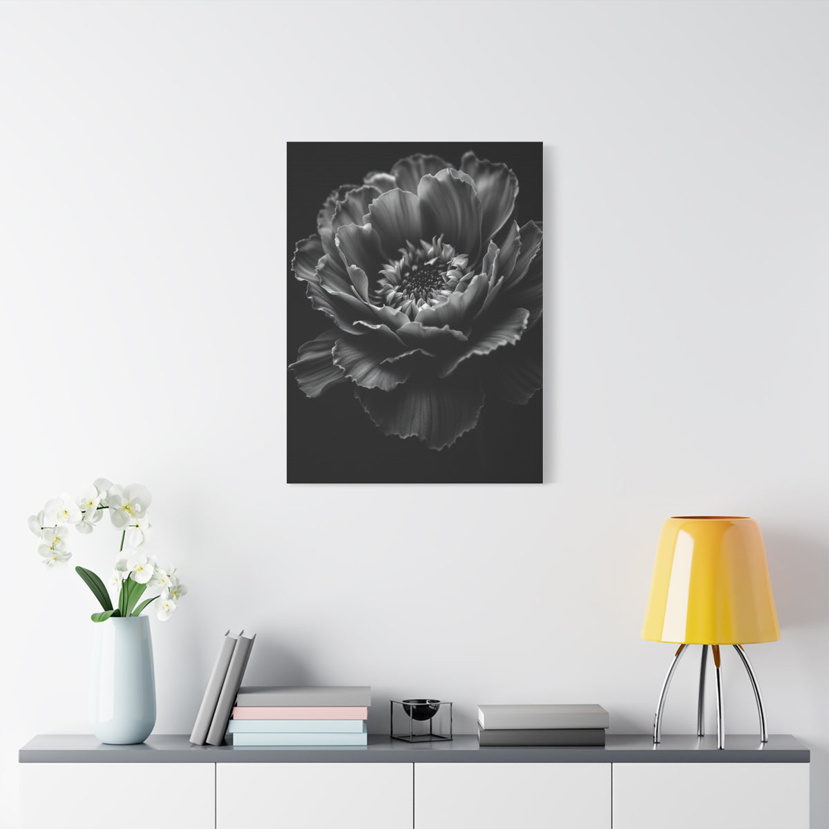 Layered Peony in Soft Shadow Wall Art & Canvas Prints