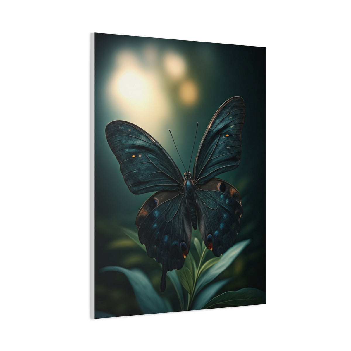 Midnight Forest Butterfly Botanical Study Wall Art & Canvas Prints