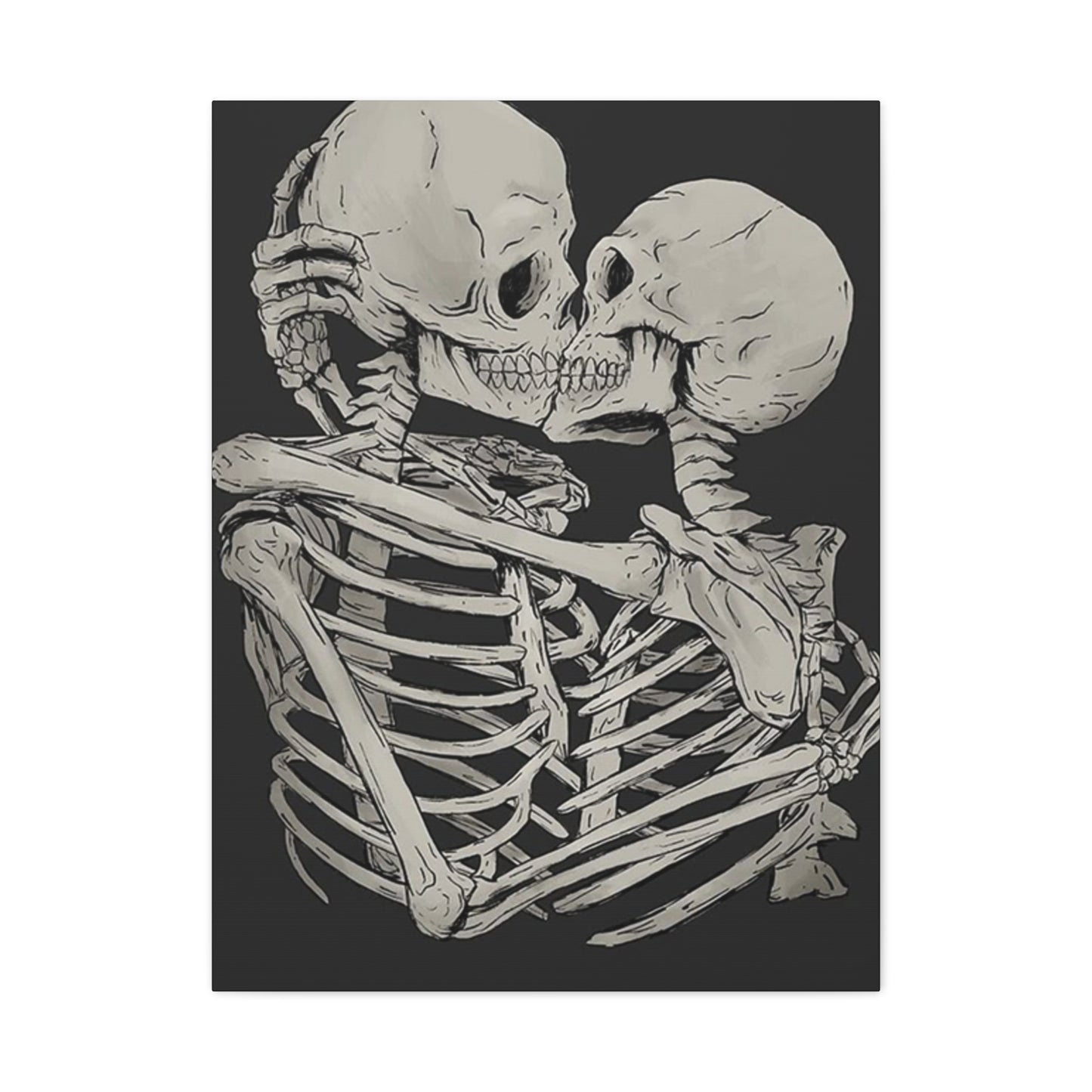 Kissing Skeleton Wall Art & Canvas Prints