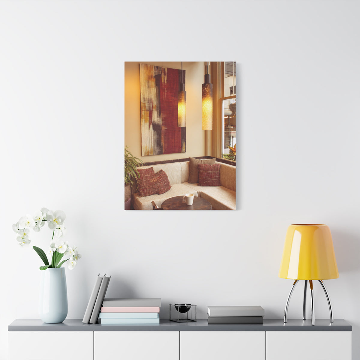 Woven Fiber Art Inspired Abstract Wall Art & Canvas Print