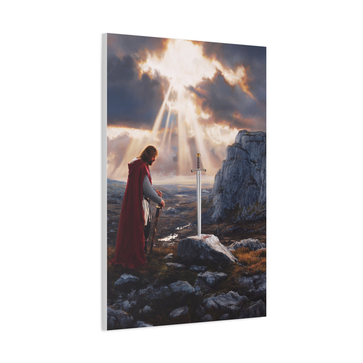 King Arthur and the Sword Excalibur Sacred Moment Wall Art & Canvas Print