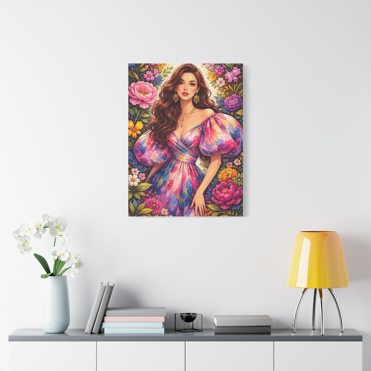 Fashion-Forward Feminine Floral Wall Art & Canvas Print