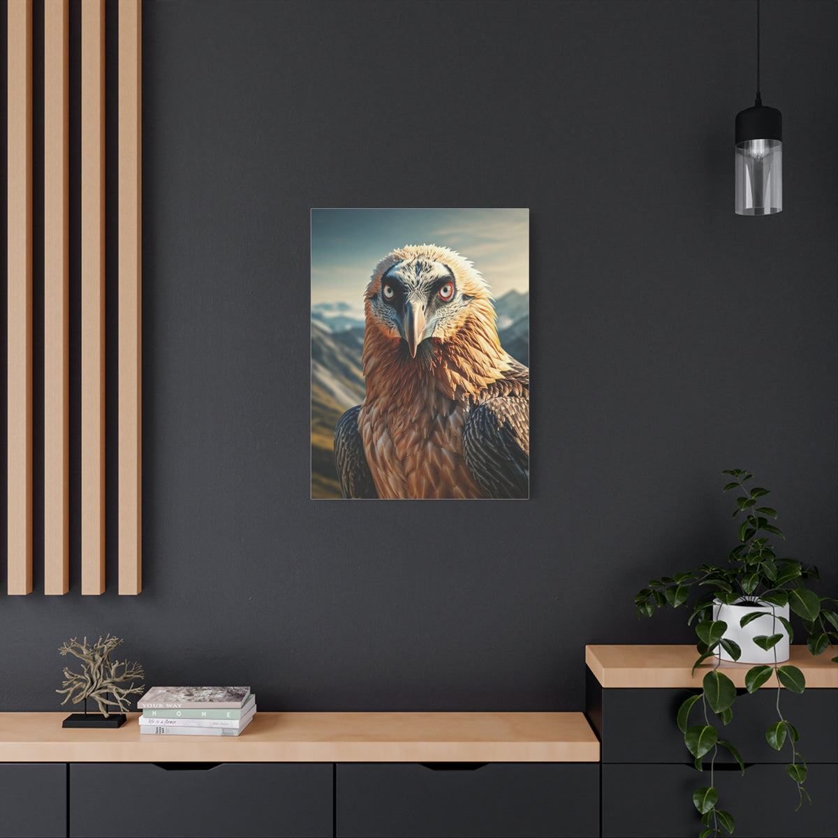 Majestic Mountain Falcon Portrait Wall Art & Canvas Prints