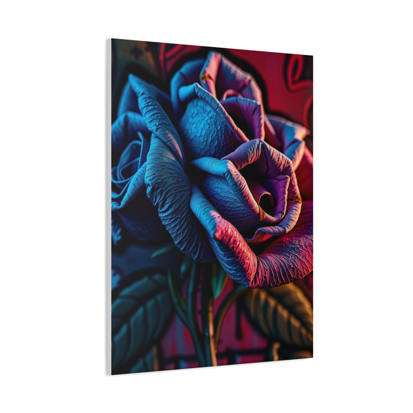 Noble Petals Graffiti Canvas Wall Art & Canvas Print