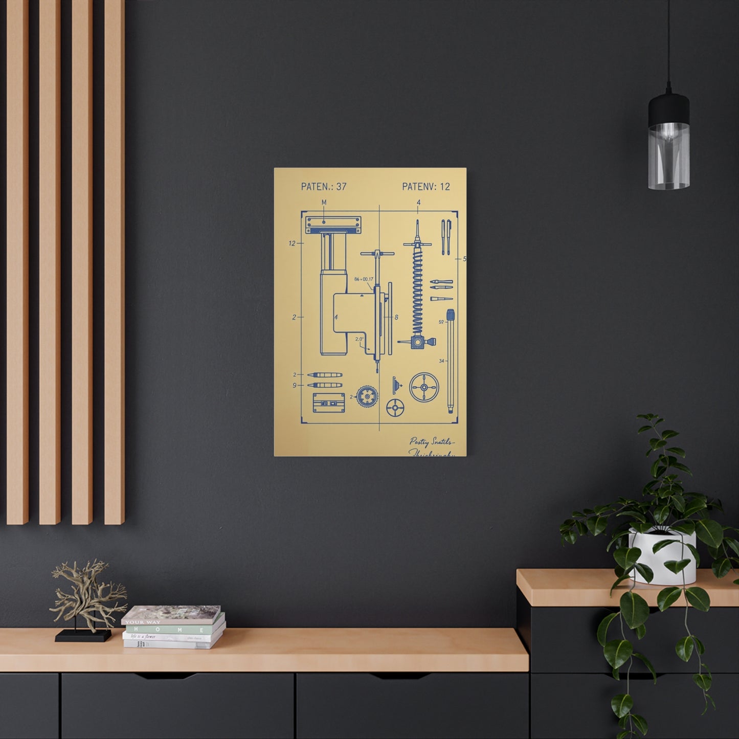 Blueprint & Patent Sketches Art Refined Canvas Wall Art & Canvas Print