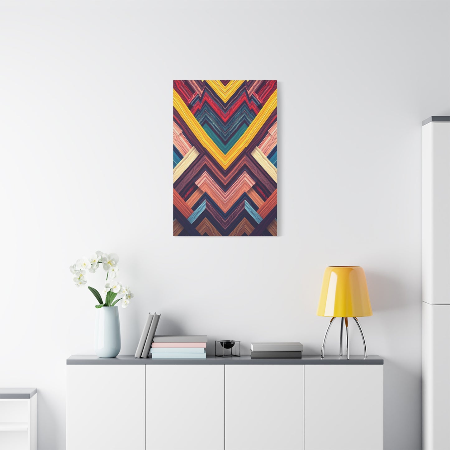 Elite Chevron Pattern Art Vision Wall Art & Canvas Print
