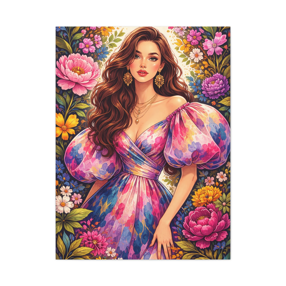 Fashion-Forward Feminine Floral Wall Art & Canvas Print