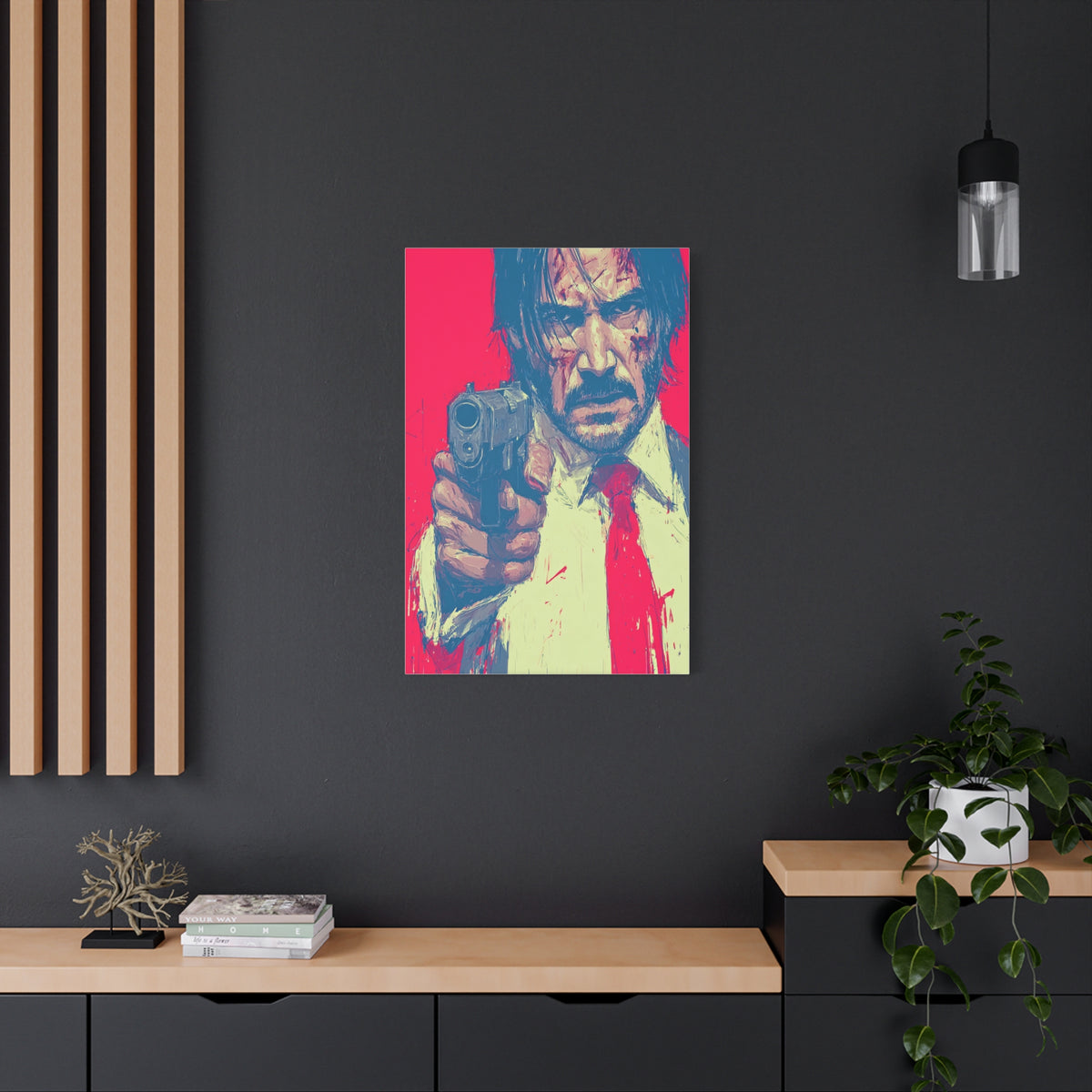John Wick Graphic Illustration Movie Poster Wall Art & Canvas Print