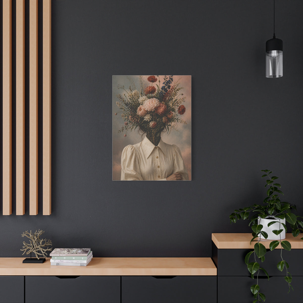 Surreal Floral Identity Portrait Wall Art & Canvas Print
