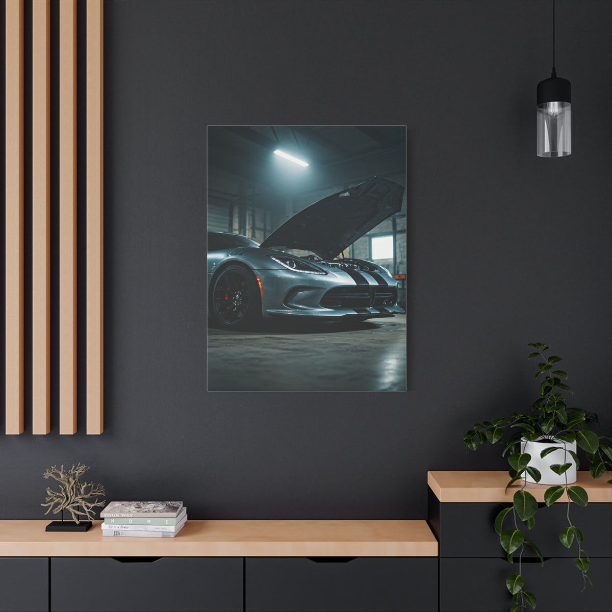 Dodge Viper Industrial Garage Power Presence Wall Art & Canvas Prints