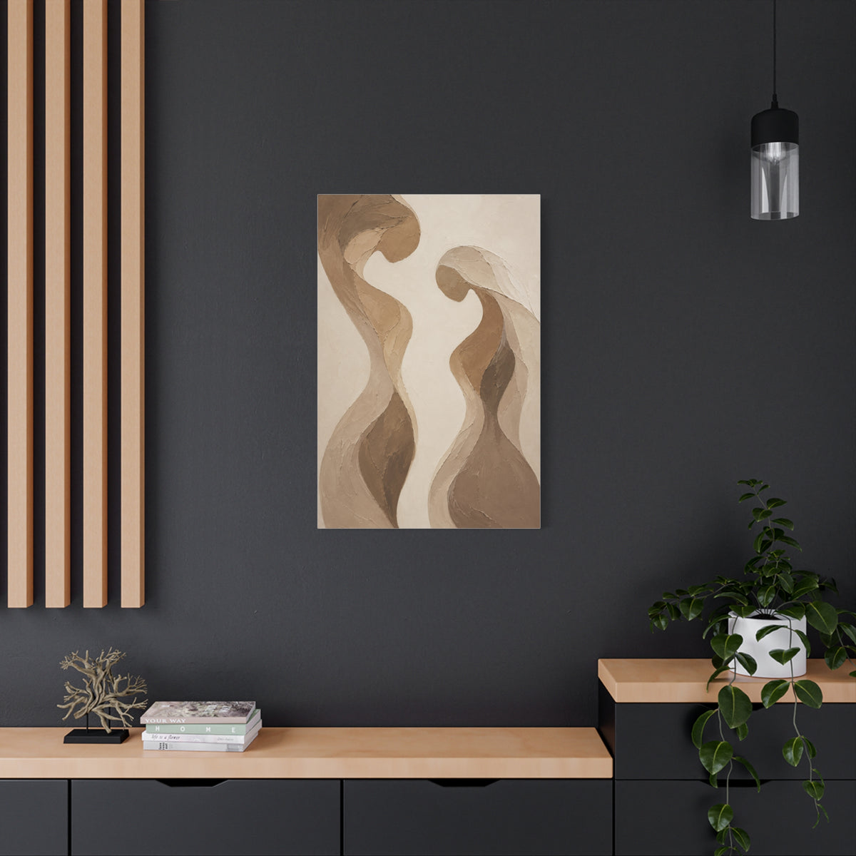 Abstract Earth Tone Lovers Flow Wall Art & Canvas Print